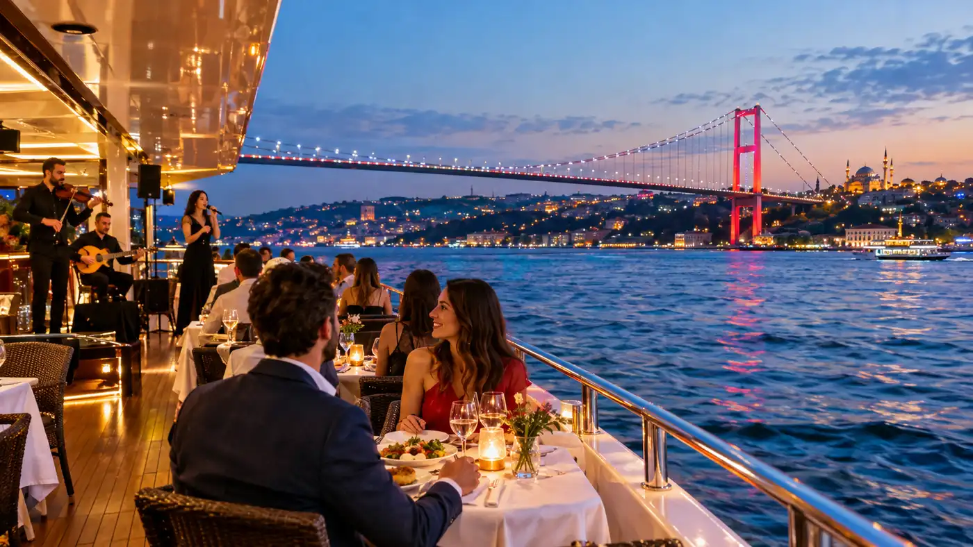 Precios y opciones de boletos para el crucero nocturno por el Bósforo